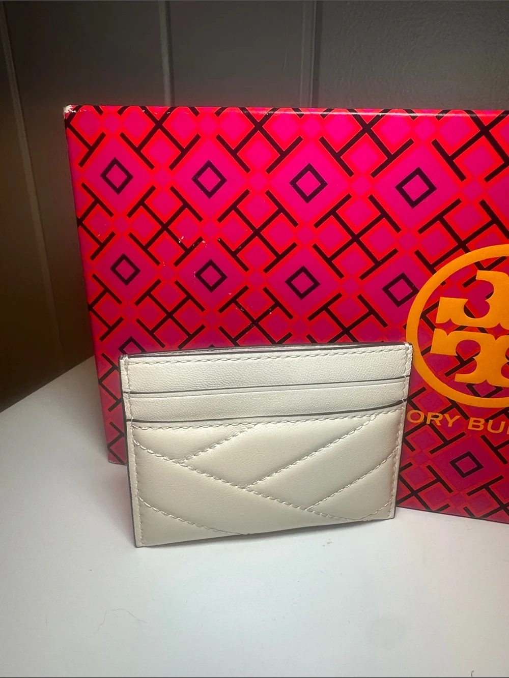Tory Burch Light Cream Card Holder